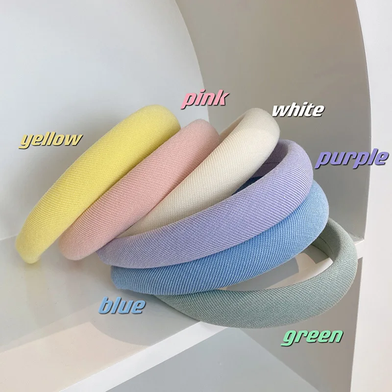 Summer New Korean Wide Edge Hair Hoop for Women Gentle Temperament Sponge Thickening Headwear Head Hoop Fashion Hair Accessories