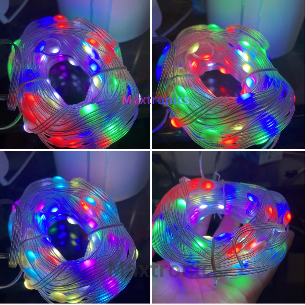 Imagem -05 - Luz Led Rgb com Espaçamento de Pixel Luz Endereçável Individualmente Cor dos Sonhos Ip67 Dc5v Ws2812 1.5 2.5 5cm 1000 Pcs