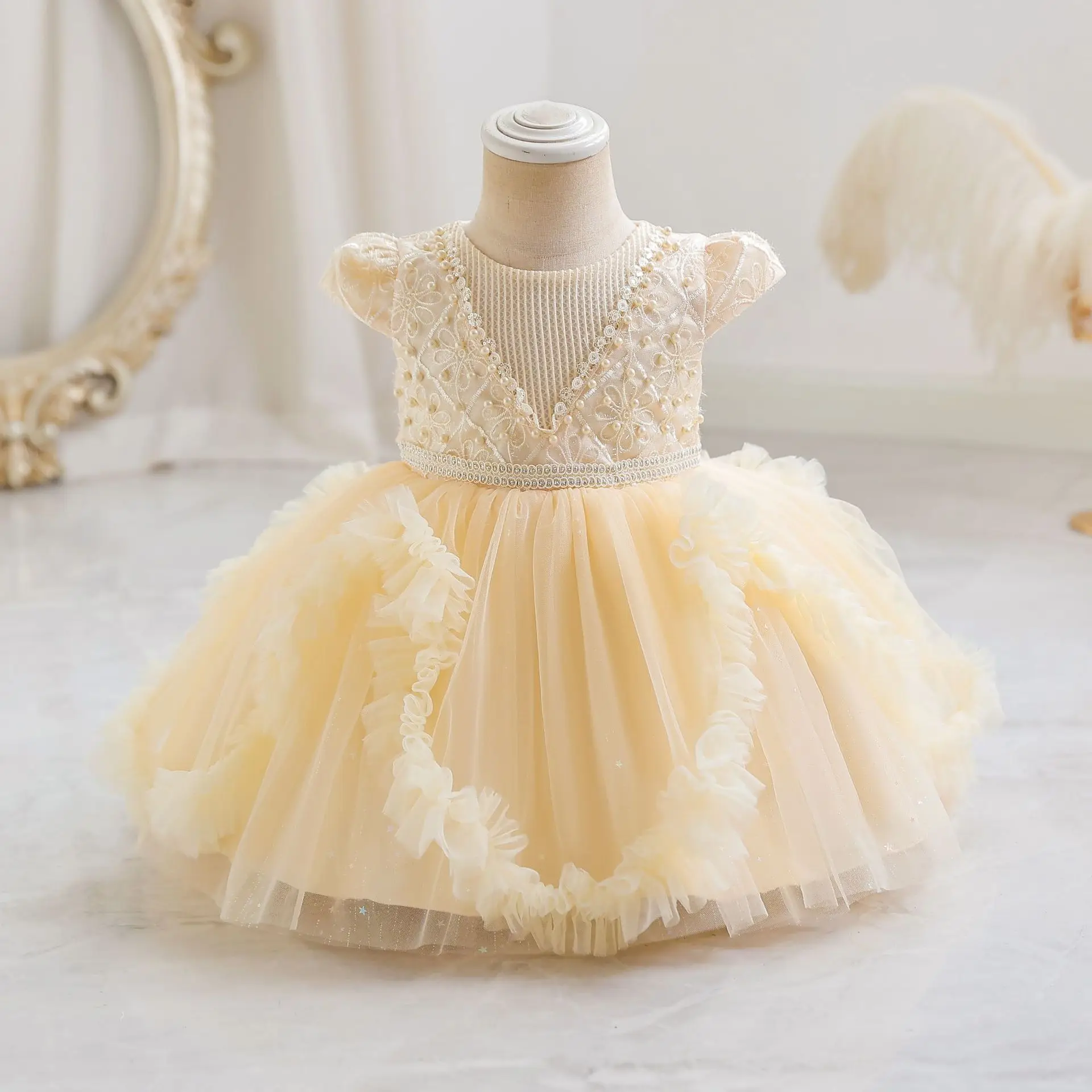 N240 Sweet Memory Kids Dress Children's Dresses Prom Cute Baby Girl Puffy Princess Dresses Evening Party Performance Dresses