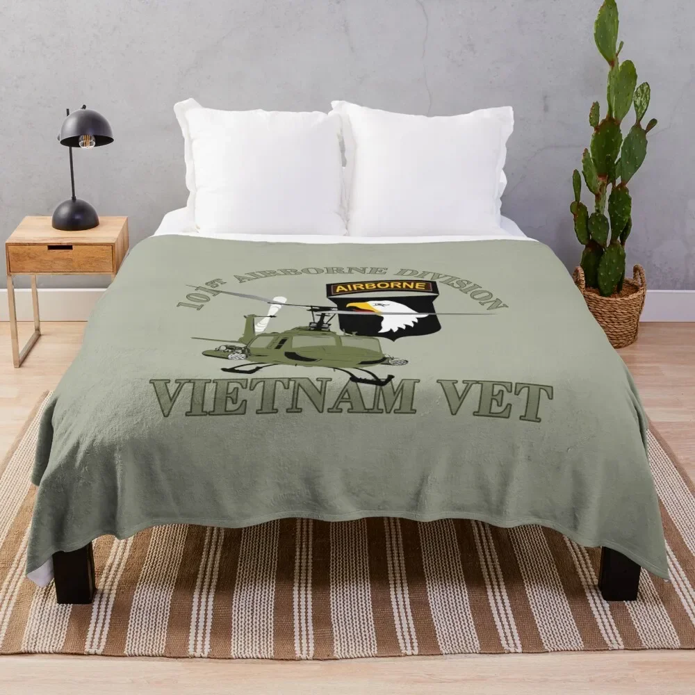 

101st Airborne Division Vietnam Vet Throw Blanket Fluffys Large Furry Personalized Gift Blankets