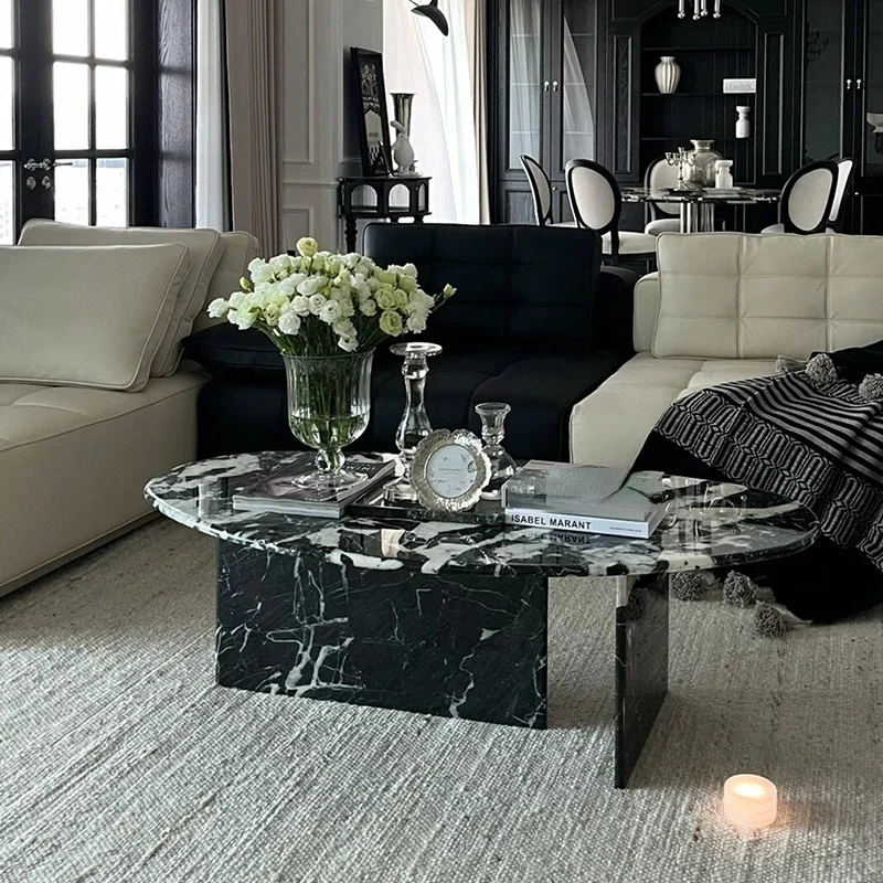 Marble coffee table black Bulgari