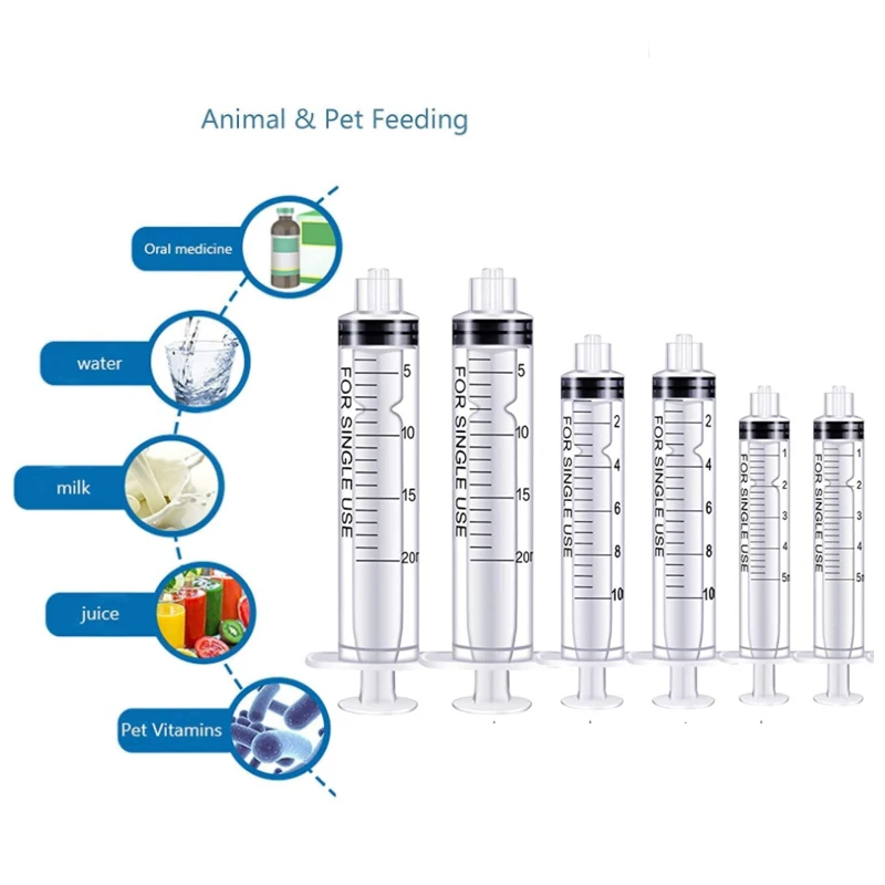 20-65Pack Syringes with 14ga-25ga Blunt Tip Needles With Syringe Caps and Needle Caps for Refilling and Measuring Liquids Oil