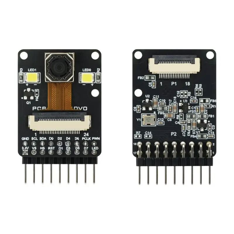 ABDE-CMOS Image Sensor Camera 5MP OV5640 AF 120 Degree Wide Angle Camera Module DVP Interface 18PIN Spacing