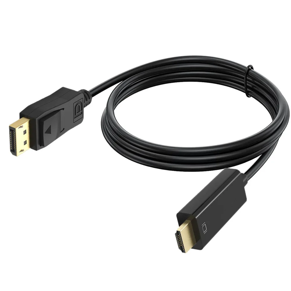 Hoqo displayport para hdtv cabo de exibição hd para dp conversor de cabo versão 1.4 suporta 3d 4k 1080p