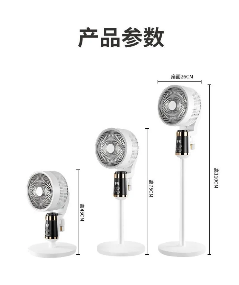 Home Air Circulator Fan with Voice Control, Night Light, Timing, Mosquito Repellent, Quiet Operation