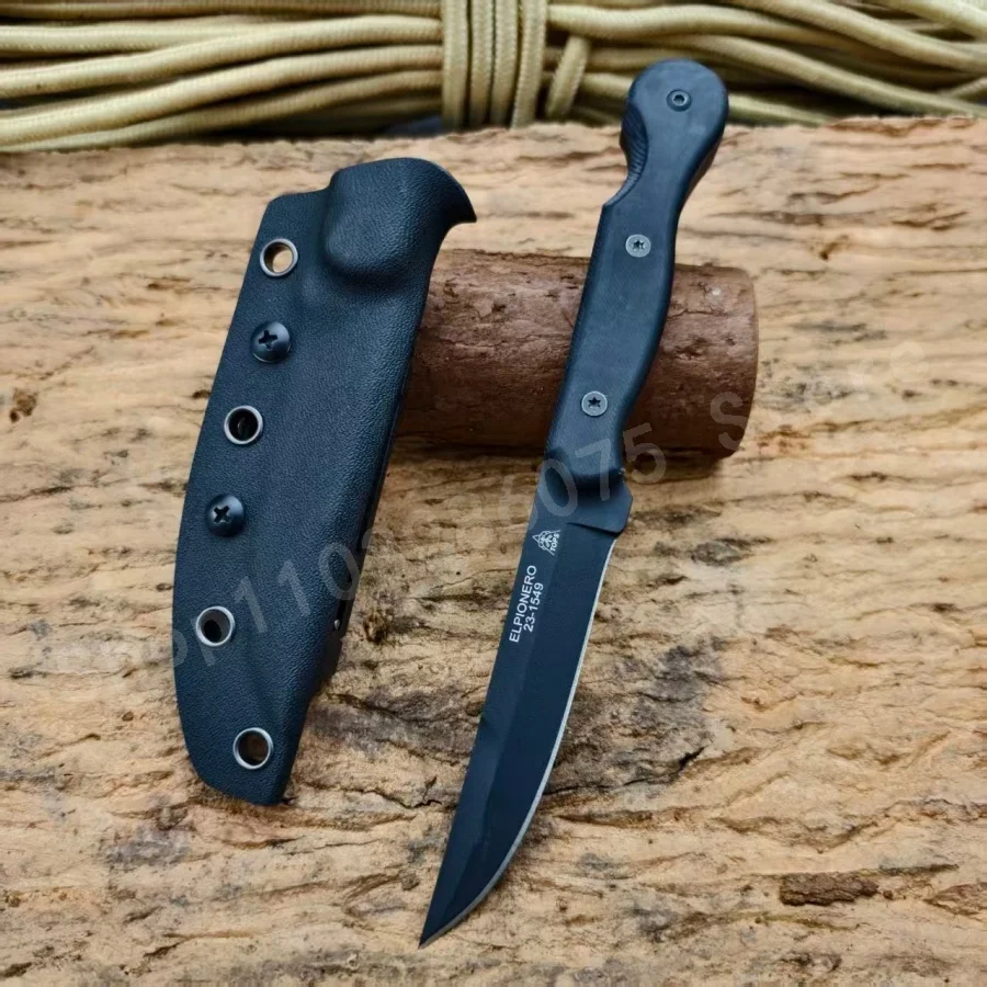 TO/PS High-Quality Outdoor Small Straight Knife 8Cr13Mov Blade G10 Handle Extremely Hard Sharp Outdoor Camping Portable Knife
