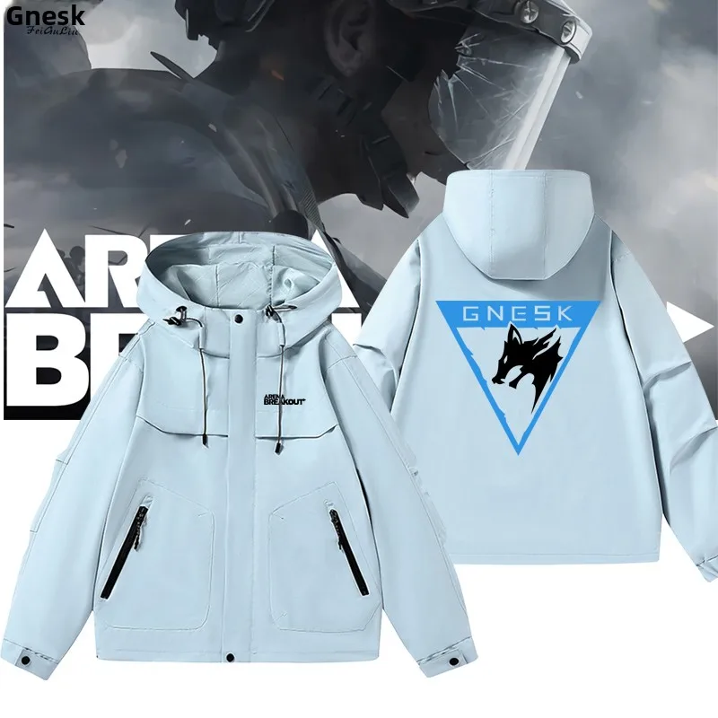 

Куртка-жакет Game Breaktough Bla Gold White Wolf Cos Jaet из полиэфирного волокна с застежкой-молнией, повседневная, свободного кроя