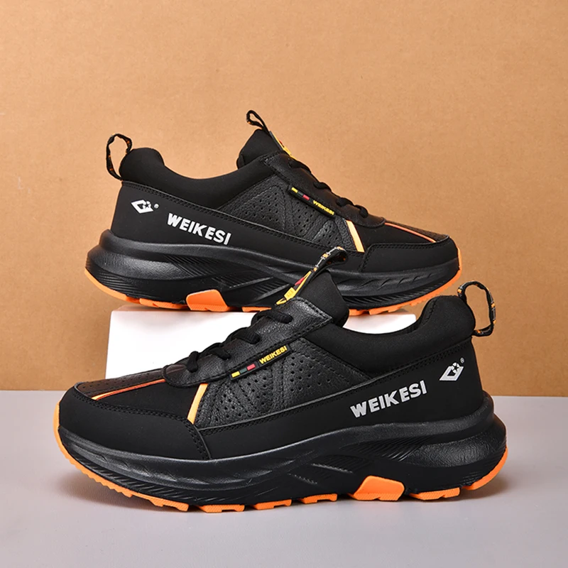 

Outdoor Hiking Shoes Men Anti-slip Lace-up Low-topThick-soled Durable Men Shoes Comfortable Breathable Casual Sports Shoes