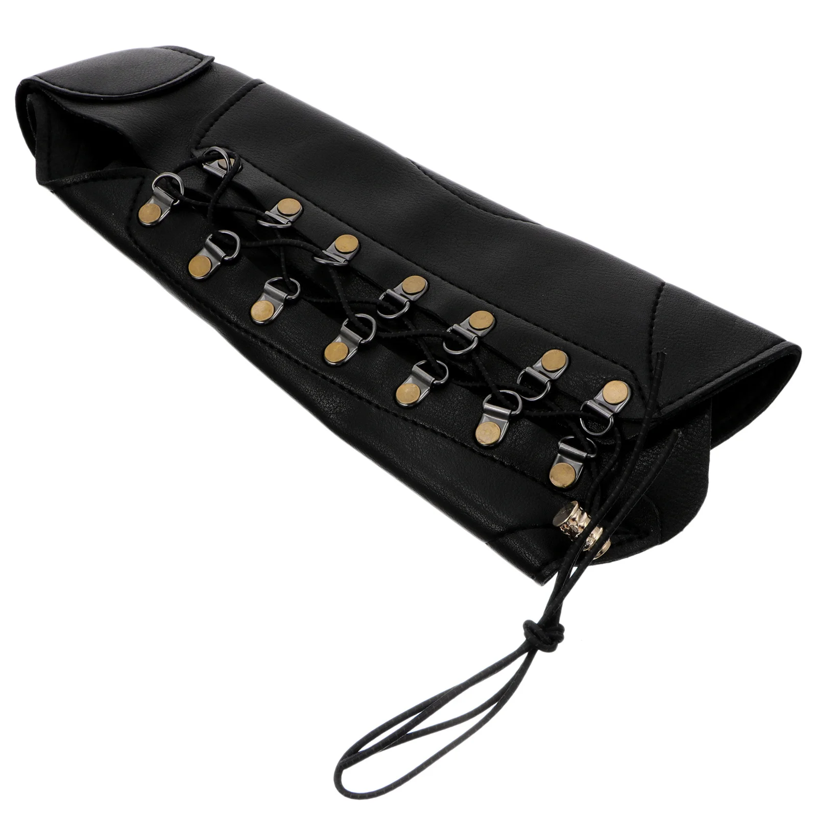 الرماية واقي للذراع بو الساعد حامي قابل للتعديل حزام مطاط الإبهام التفاف للرماية في الهواء الطلق ممارسة القوس قفاز اليد #3