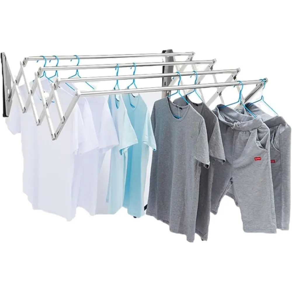 

Настенная выдвижная сушилка для одежды с крючками для полотенец, комнатная вешалка 70 см