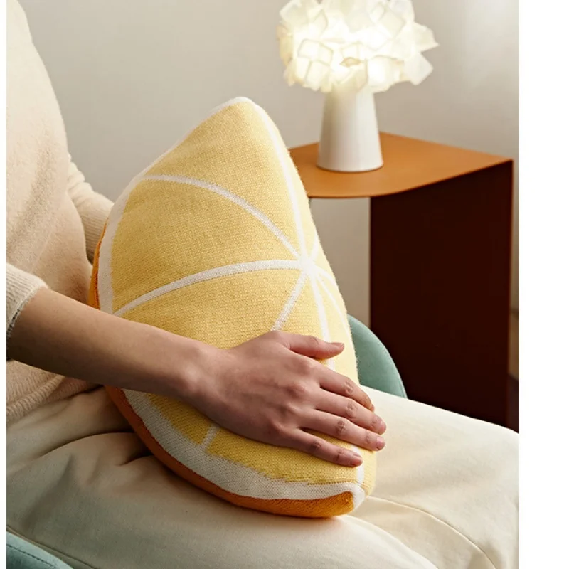 1 unidad de 20x40cm, sandía, aguacate, fruta, uso de verano, cojín tejido para silla, bonito almohada de felpa, decoración para sofá, cojín, almohada de cintura para cama