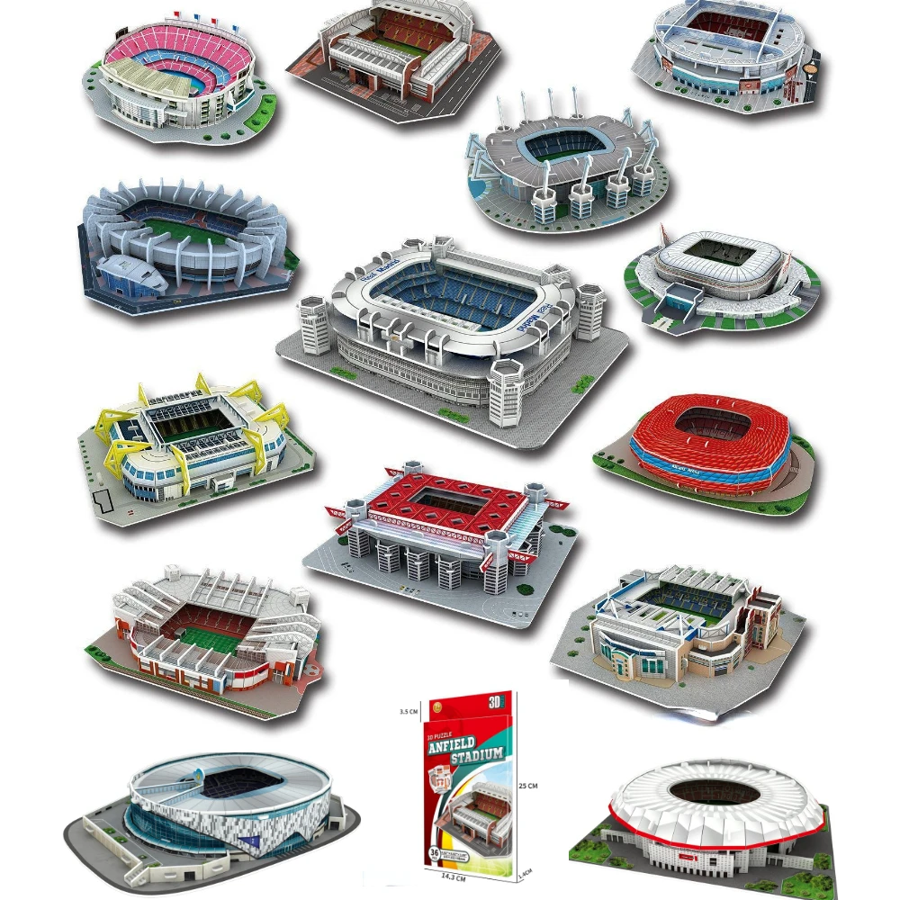 3D paper stadium puzzle model for passionate  football fans to fight with your home team