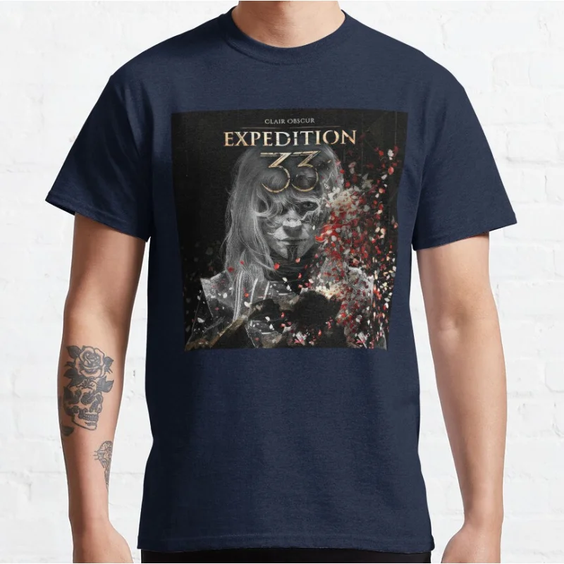 expedition33 Clair Obscur Expedition 33 Dark Fantasy video game T-shirt Gift for Gamer Large size Adult Tops S-6XL - Image 4