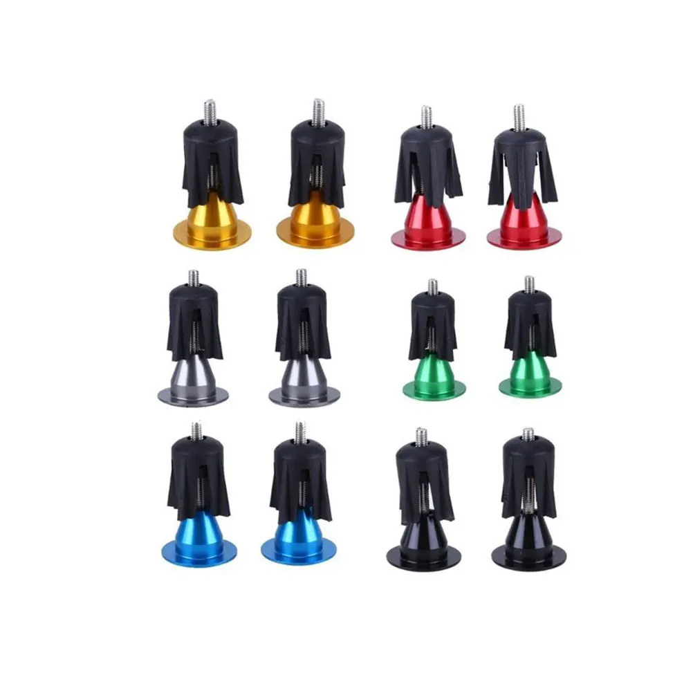 

2Pair Lightweight Aluminum Alloy Handlebar End Caps Sturdy Cnc Crafted Replacement Plugs for Bicycle Motorcycle Handlebars