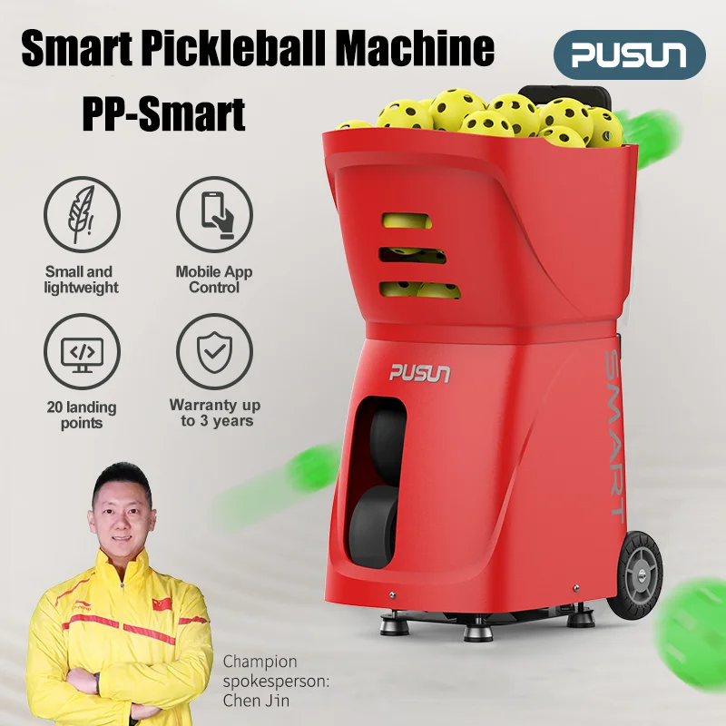 Pickleball Machine, Adjustable Speed & Angles, Pickleball Launcher for Training and Practice, App Adjust Speed&Frequency