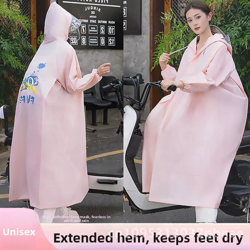 

Electric Battery Car Raincoat Unisex Full-Body Poncho Waterproof Schoolbag Cover Outdoor Rain Gear One-Piece Protective Style