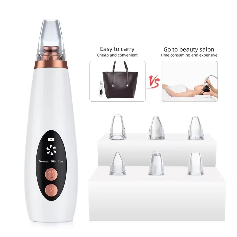 Aspiradora eléctrica para limpieza de poros y espinillas, eliminador de manchas negras faciales, limpiador Facial de puntos blancos, herramienta de belleza para el cuidado Facial