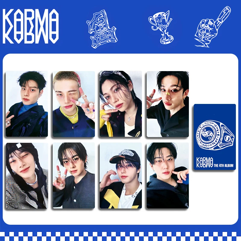 8pcs KPOP Idol Stray KARMA Merch Photocard New Album Lomo Cards CEREMONY Photobook Collection Card Poster Postcard Photos Gift