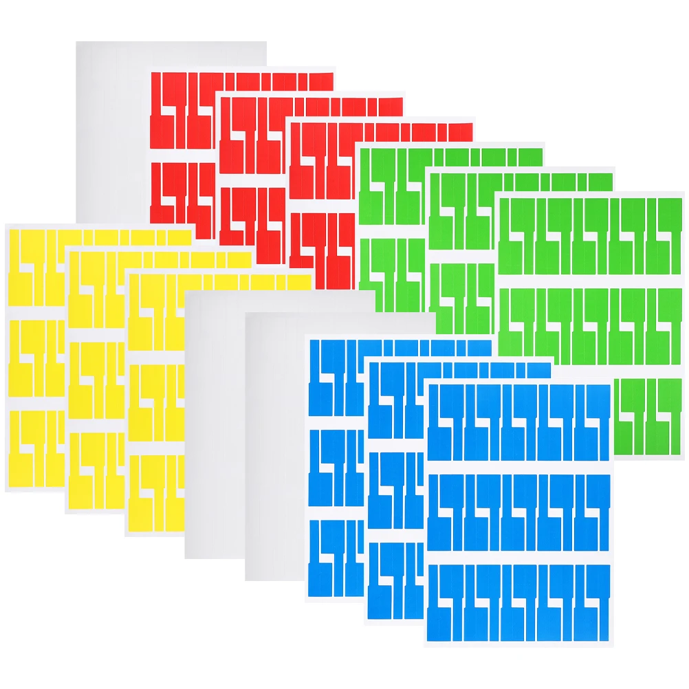 

20pcs Wire Labels Stickers Printable Cable Organizers Self-adhesive Red Blue Yellow Green White Tags for Office School