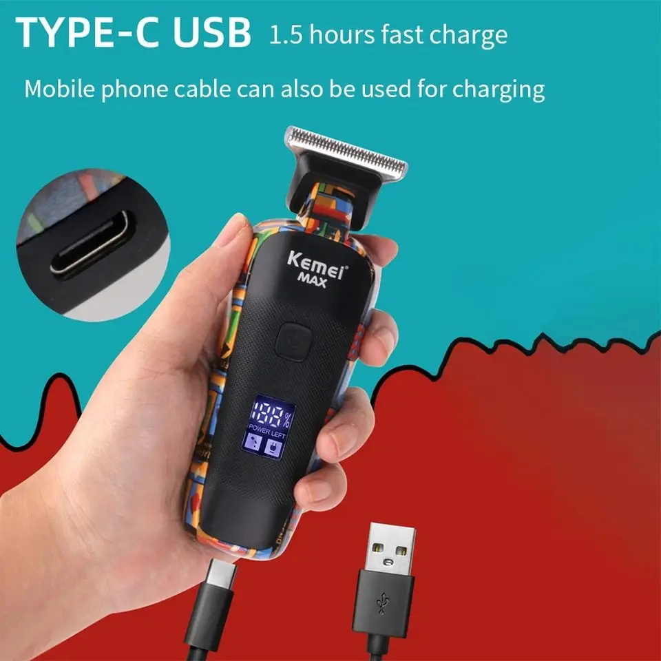 Kemei Hair Beard Trimmer For Men Electric Hair Clipper Rechargeable Hair Cutting Machine face Shaver Body trimer