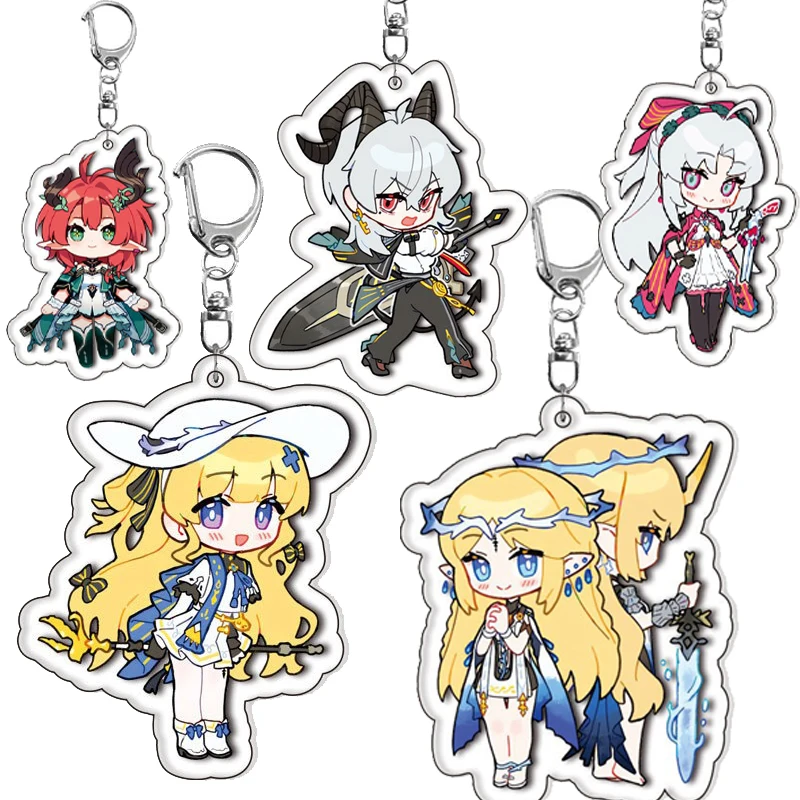 

Акриловый брелок с героями мультфильмов, кавайный милый девчачий сердечко, брелок для ключей для аксессуаров, очаровательная цепочка для пары, ювелирные изделия