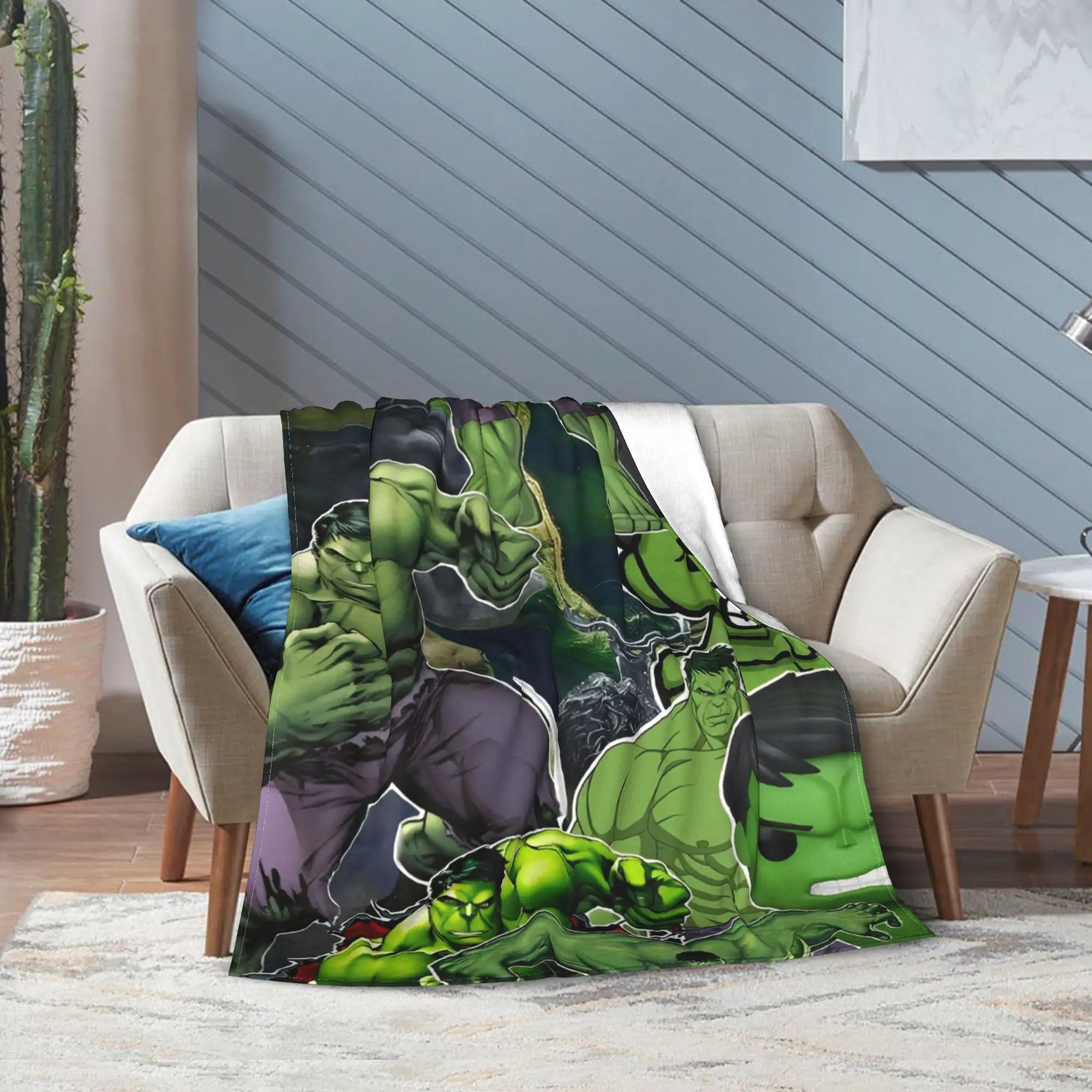 

Одеяло с комиксами «Супергерой Халк», супер мягкие теплые пледы для дивана, 50x60 дюймов, покрывала разных размеров