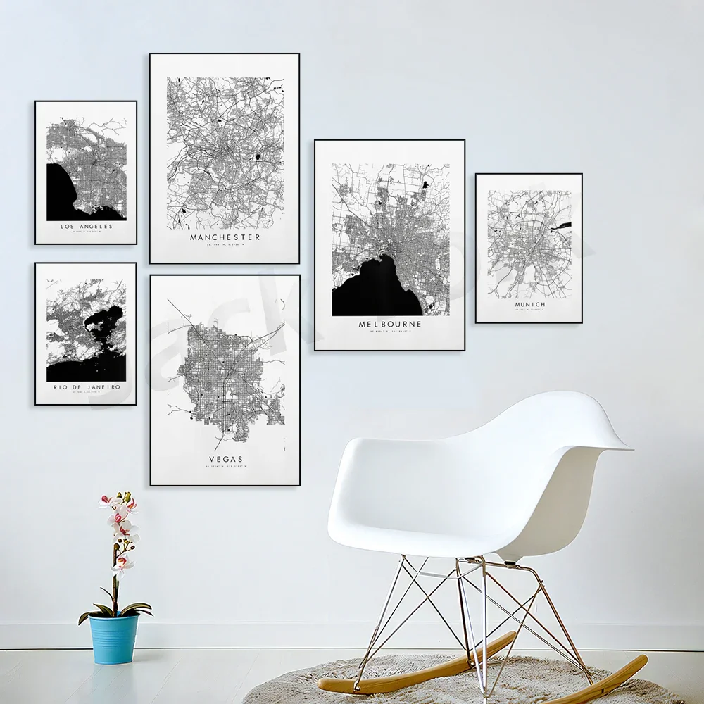 

Perth,San Francisco,New York,Nashville,Melbourne,Los Angeles,Las Vegas,Atlanta Map Print - City Map Poster