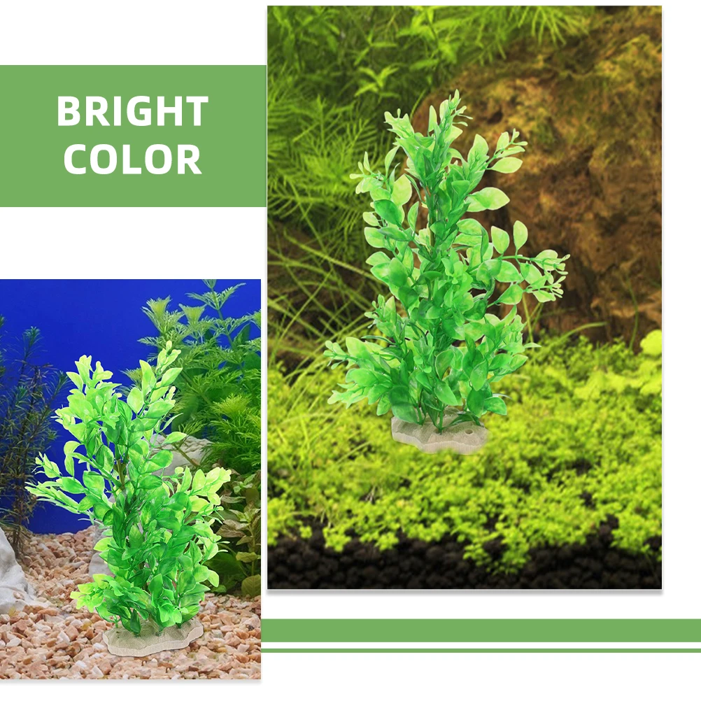 

2pcs Artificial Aquatic Plants Lifelike Fish Tank Decoration Smooth Wear Resistance Practical Longtime Use Realistic Aquarium
