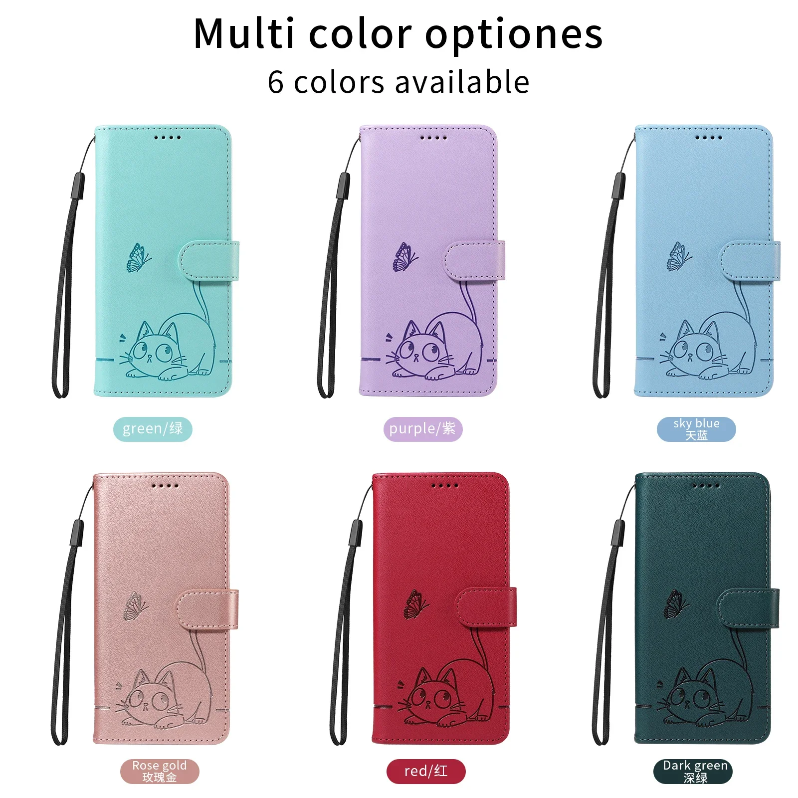 حافظة لهاتف هواوي هونور ماجيك 8 برو X9C 400 سمارت برو لايت X6B X6A X5B X5C بلس محفظة بطاقات القط غطاء كوكه #2