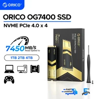 ORICO OG7000 1TB 2TB PCIe Gen4 NVMe SSD, hasta 7400 MB/s, solución térmica de grafeno, ideal para edición de vídeo 4K Renderismo 3D PS5