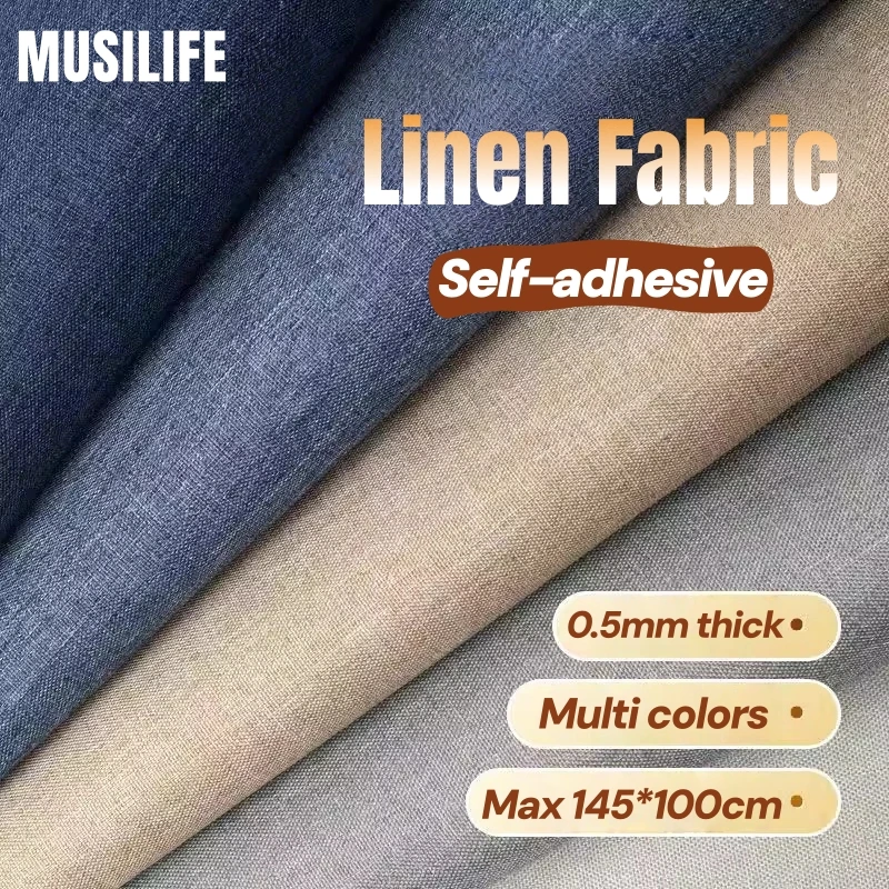 

Self Adhesive Linen Fabric Repair for Sofa Clothes Furniture Tote Bag Car Seats DIY Jewelry Box Material Not Leather Patches Kit