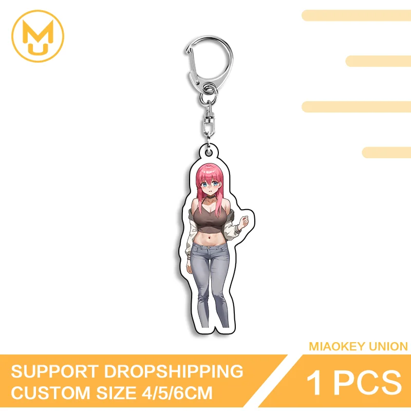 Gotoh Hitori Trendy Double Sided Acrylic Keyring Charming High Quality Enchanting Hot Selling Unique Key Holder Accessory