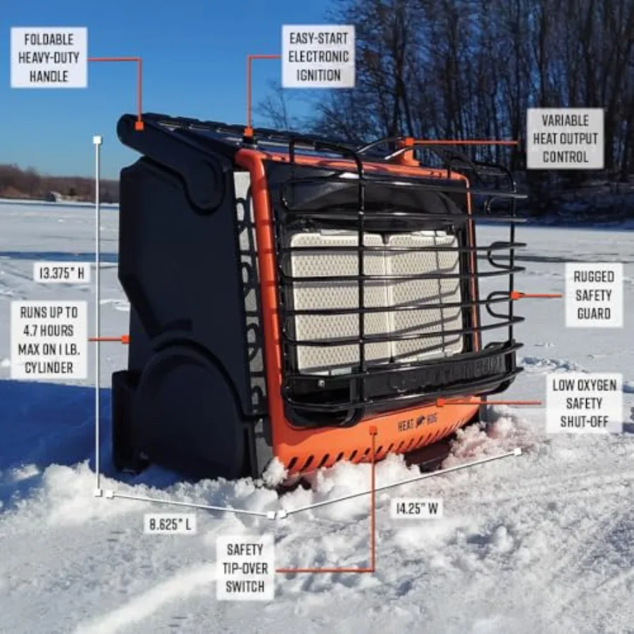 الحرارة خنزير 18000 وحدة حرارية بريطانية المحمولة البروبان مشع الفضاء سخان داخلي في الهواء الطلق المرآب التخييم الرياضة في الهواء الطلق القوارب RVs إمالة Desi #3
