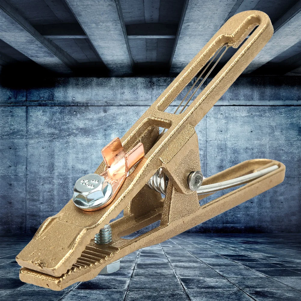 Morsetto per saldatura in ottone Morsetto per terra per saldatura 260/300/500A Materiale in ottone Morsetto per terra per saldatura a terra a forma di A per saldatrice