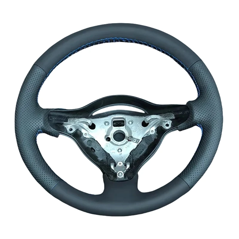 DIY Microfiber Leather Braid On The Steering Wheel Cover For VW POLO 6N2 LUPO 2000 99A 2008 GOLF MK4 Hand-sewing Steering Wheel view 2