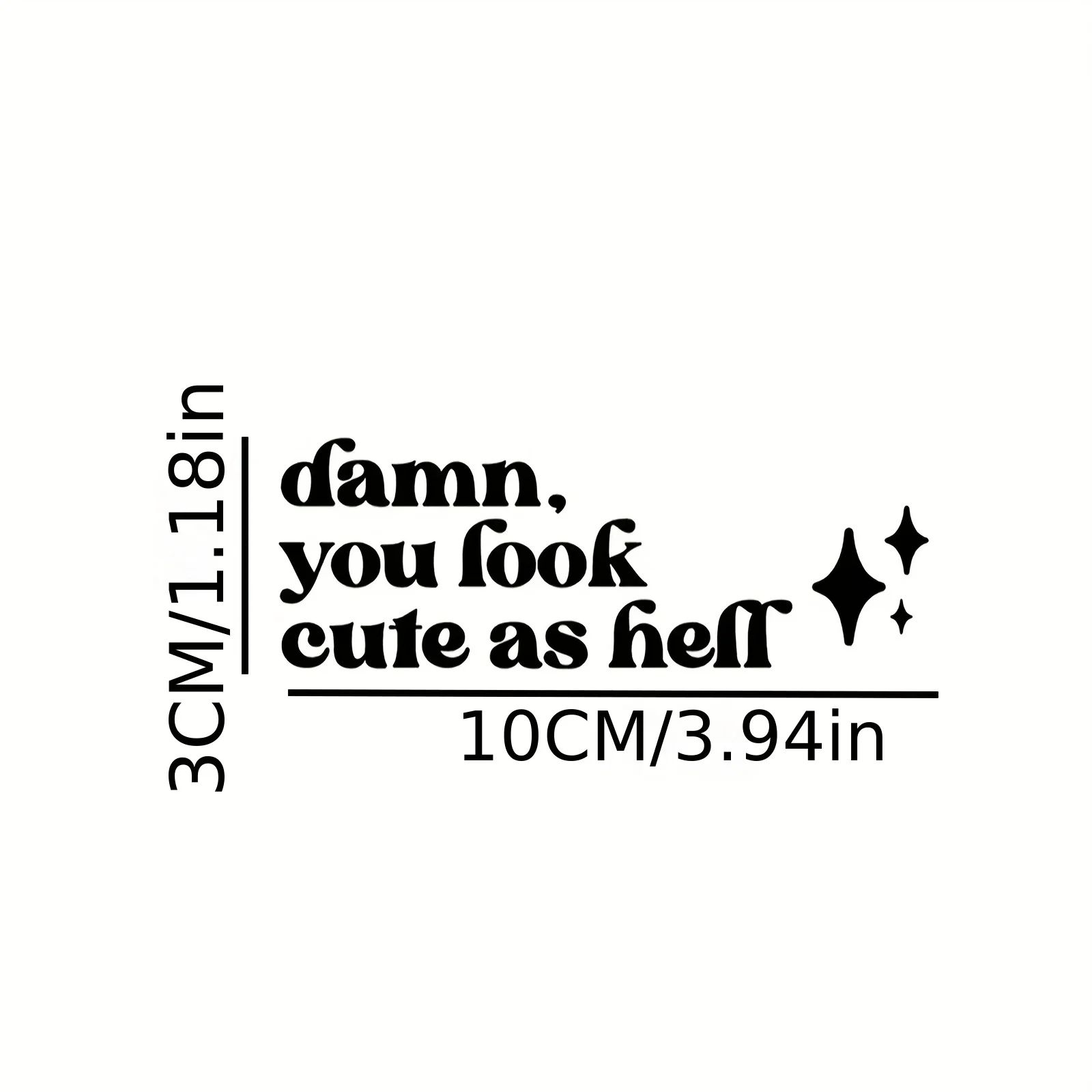 مرآة مكياج للسيارة ملصق إنجليزي ، تبدو ظريفًا مثل الجحيم ، واقي تحفيزي ، مرايا عالية الدقة ، تصميم شامل للسيارات