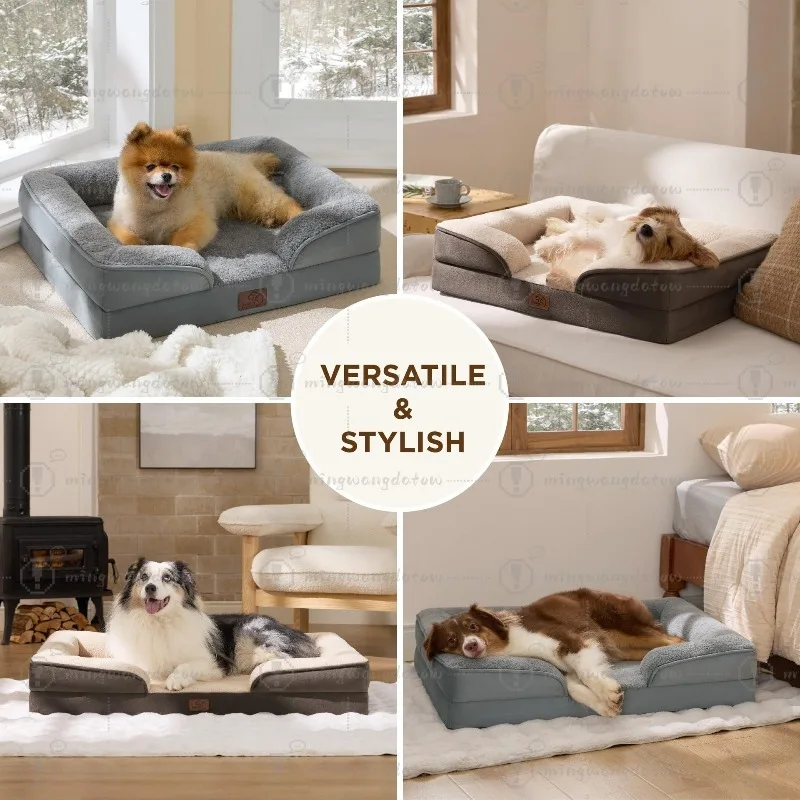 Pet Sofa Bed, Removable & Washable, Memory Foam, for Medium & Large Dogs, All-Season Universal Dog Bed & Cat Cave