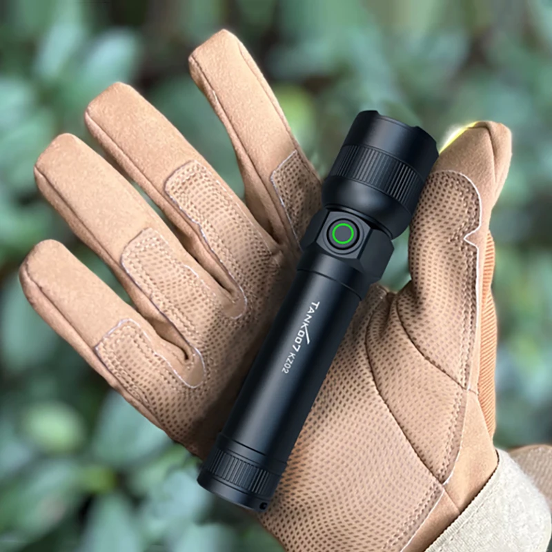 TANK007 Adjustable Focus Flashlight Spotlight & Floodlight Zoomable Flashlights High Power Torch for Night Cycling Hiking