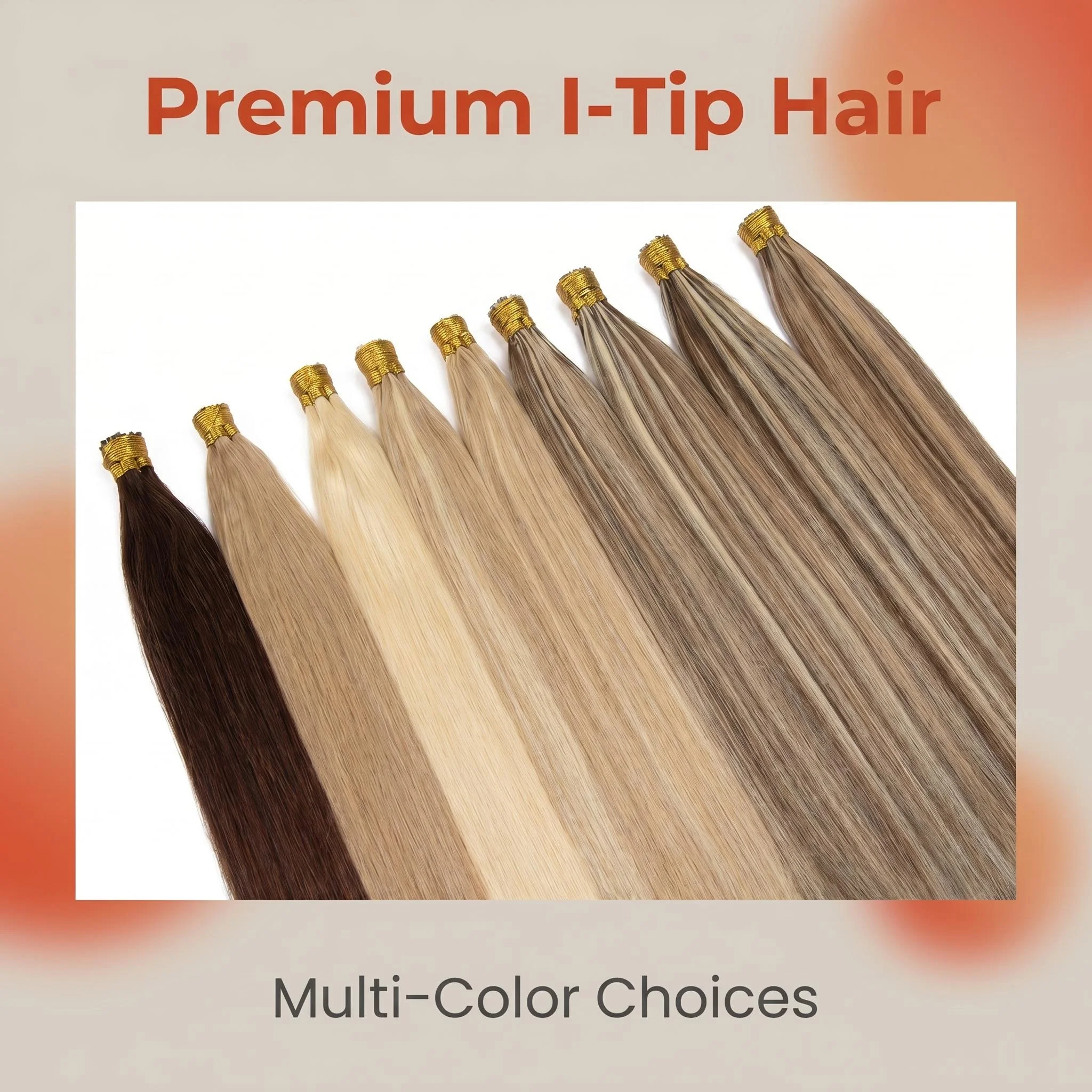 Human Remy Hair I Tip Extensions 18inch Straight #4 #30 Increase Hair Density & Length Wedding Natural Wholesale
