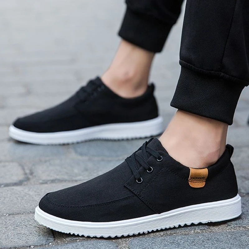 

Мужская повседневная обувь, парусиновые однотонные кроссовки для молодых студентов, дышащие кроссовки для взрослых, модная классическая оригинальная мужская обувь высокого качества