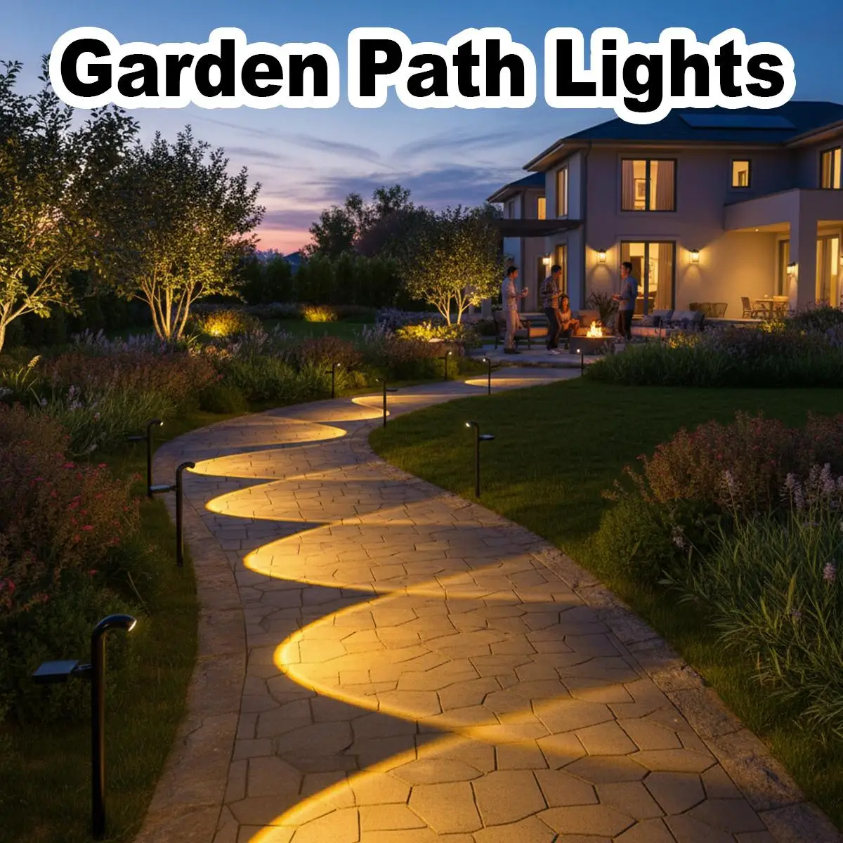 

Solar Pathway Spotlight LED Waterproof Auto On Off Warm White Outdoor Landscape Yard Garden Walkway Decorative Stake Night Light
