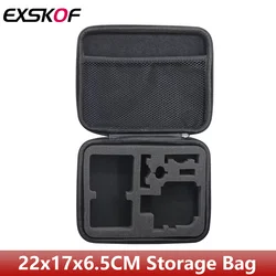 22x17x6.5cm Storage Bag Protective Travel Carrying Case For GoPro Hero 13 12 11 10 9 8 SJCAM DJI Osmo Action Camera Accessories