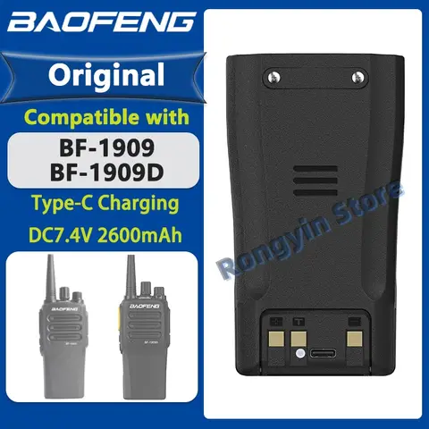BF-1909D Battery Baofeng BF 1909 Rechargeable Li-ion Battery 2600mAh DC7.4V BF1909 Replacement Radio Accessory For Two Way Radio