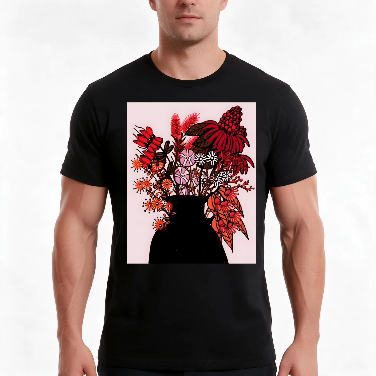 Floodle aussie red natives T-Shirt Summer Casual Cotton Tee Oversized Streetwear Tops Vintage Graphic Print Unisex Men Women
