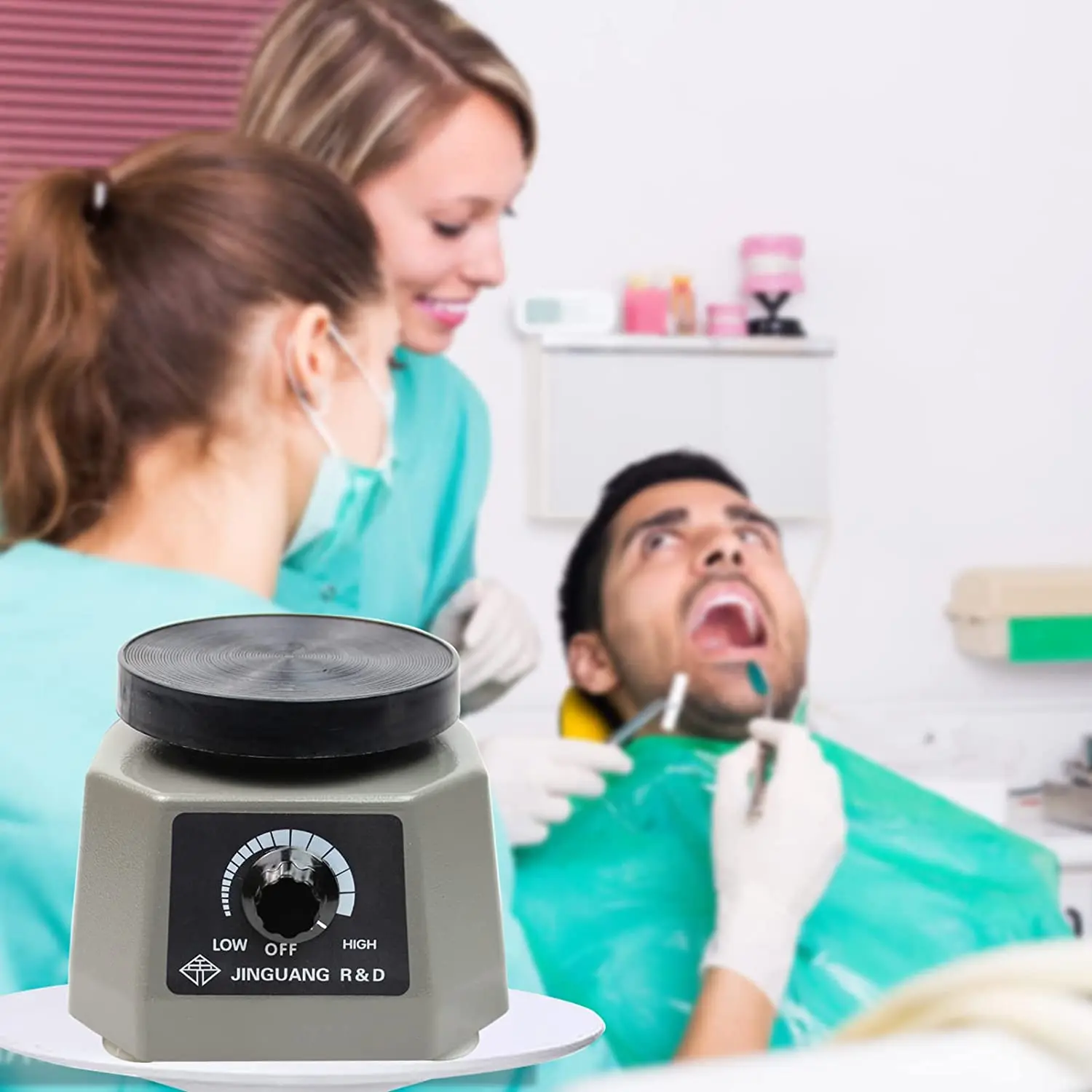 Lab Vibrator Oscillator Laboratorium Tandheelkundige Shaker Mixer Apparatuur Gips Mengmachine 110V 220V