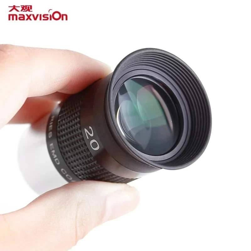 Maxvision 1.25 Inch 70 Degree 20mm Super Wide Angle Parfocal Eyepiece Telescope Accessory