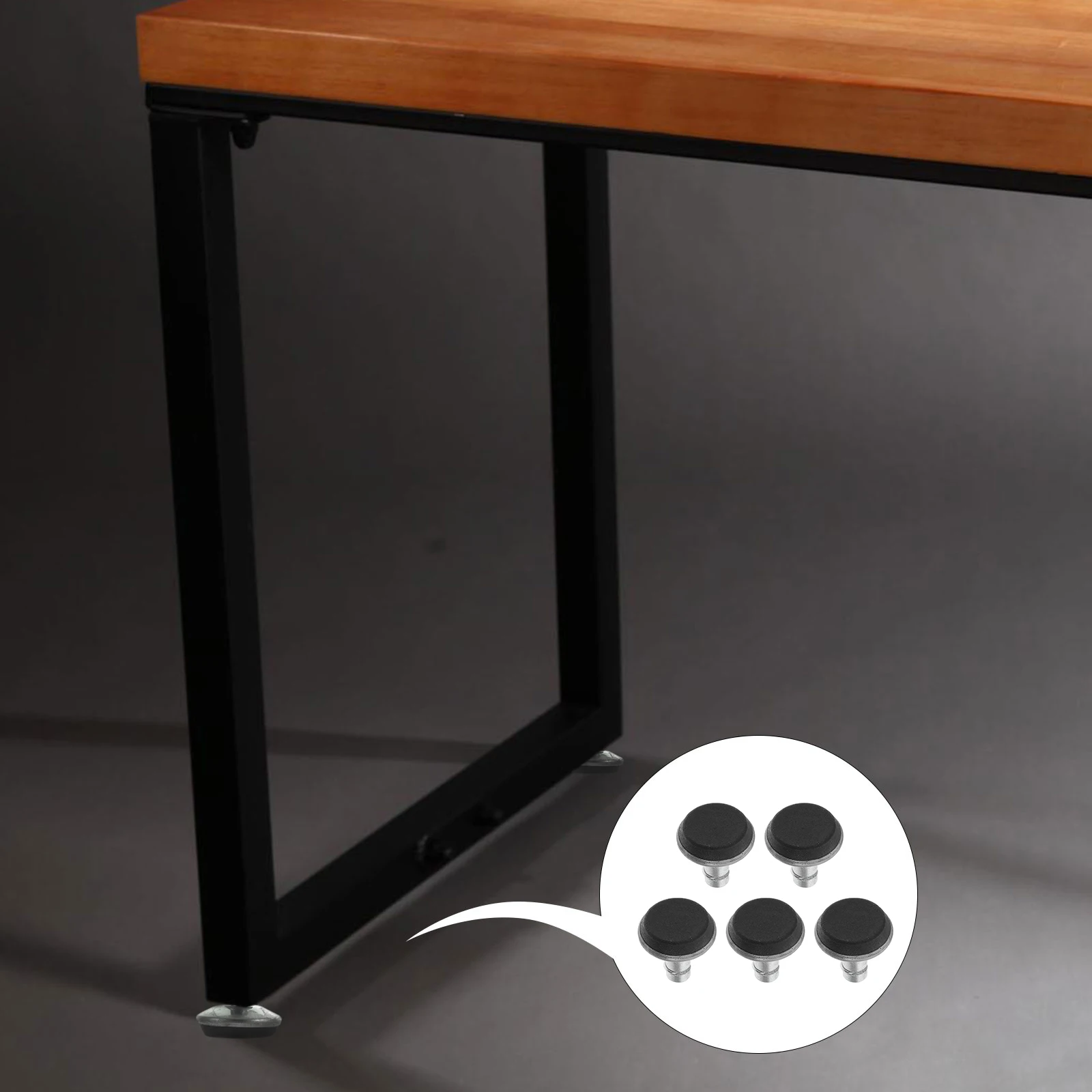 

5Pcs Screw Furniture Levelers Adjustable Nylon Base Furniture Glide Feet for Tables Chairs Cabinets Desks Wardrobe Level Feet