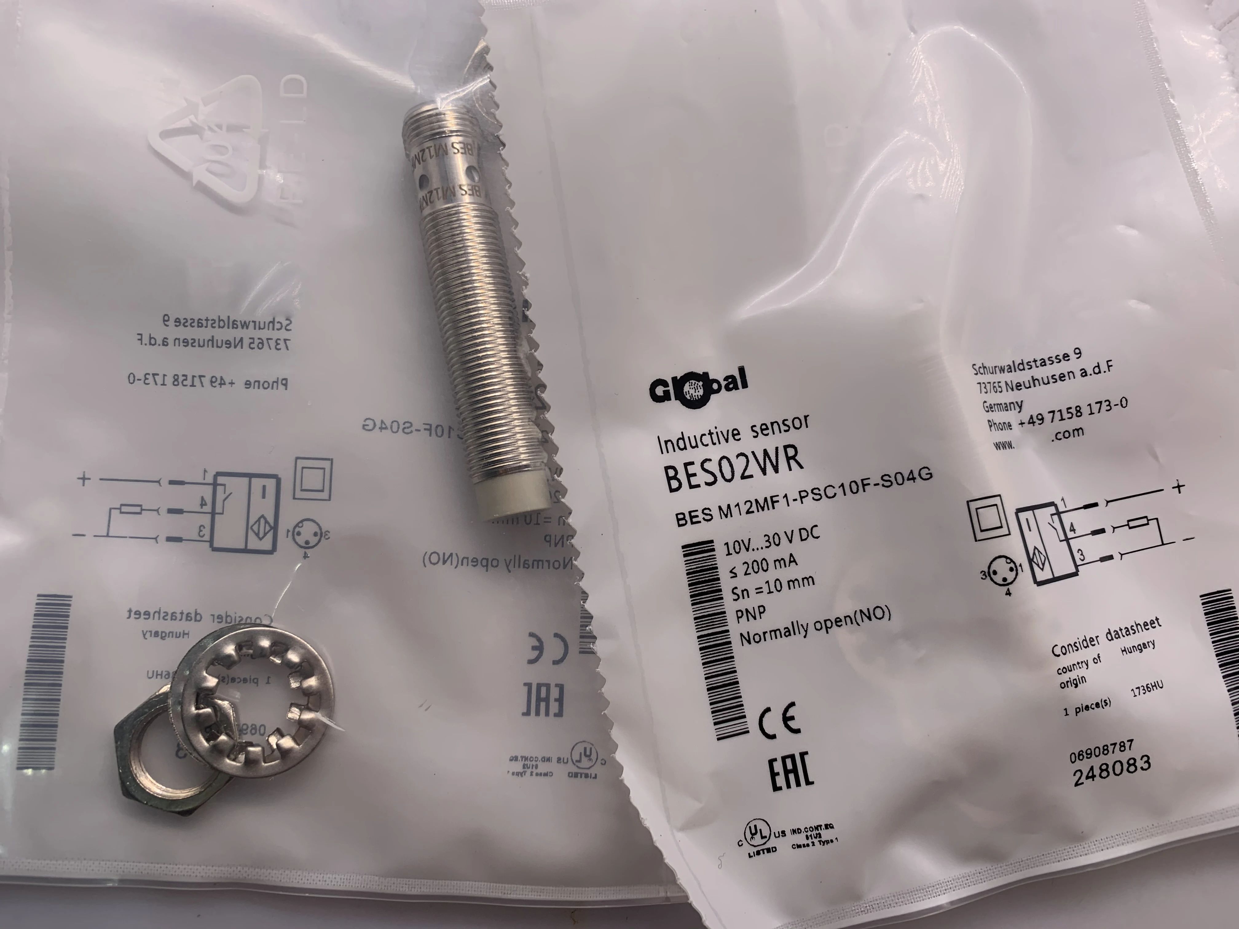 

In Stock New Proximity Switch Sensor BES M12MF1-PSC10F-S04G High Quality Seller One-year Warranty