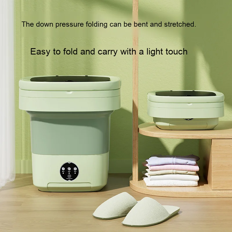 Portable Mini Washing Machine 11L Large Capacity Integrated Drying for Home Use on Underwear