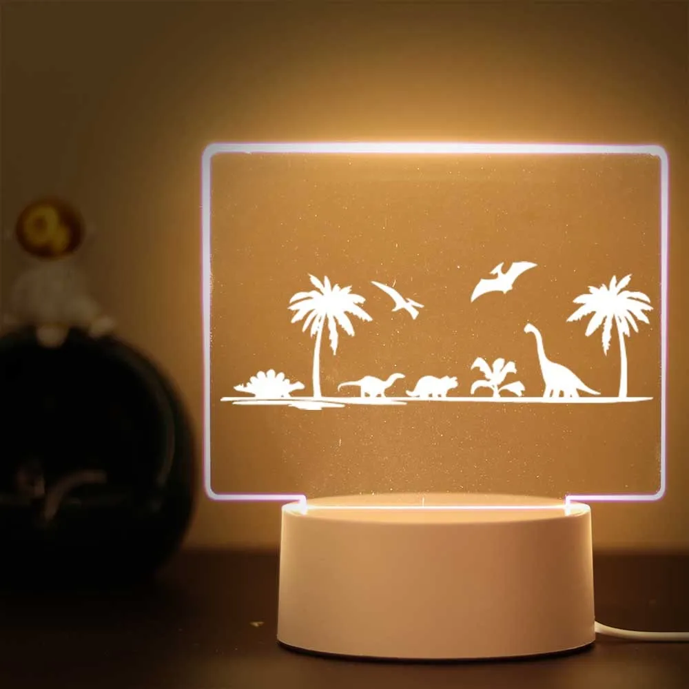 Jurassic Dinosaur 3D Night Lights For Kids Bedroom Decor Boys Girls Birthday Gift